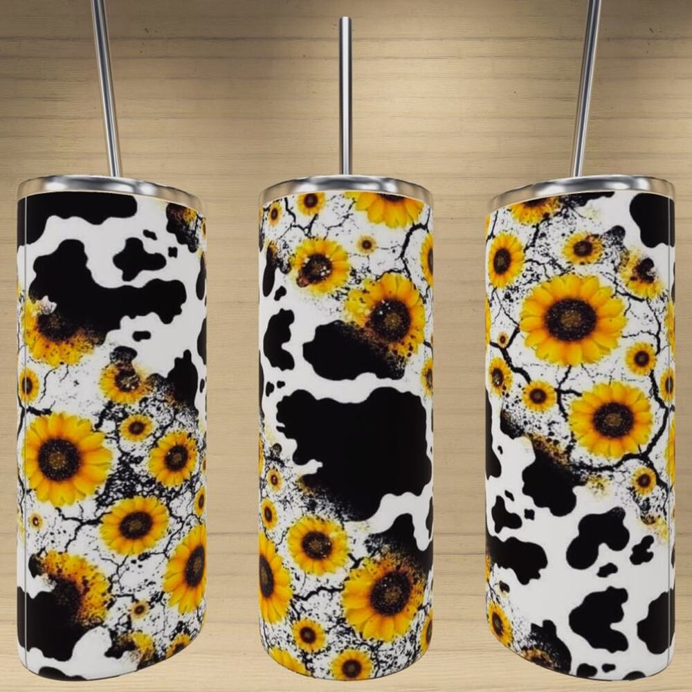 Cow sunflowers 20oz Tumbler